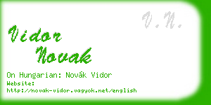 vidor novak business card